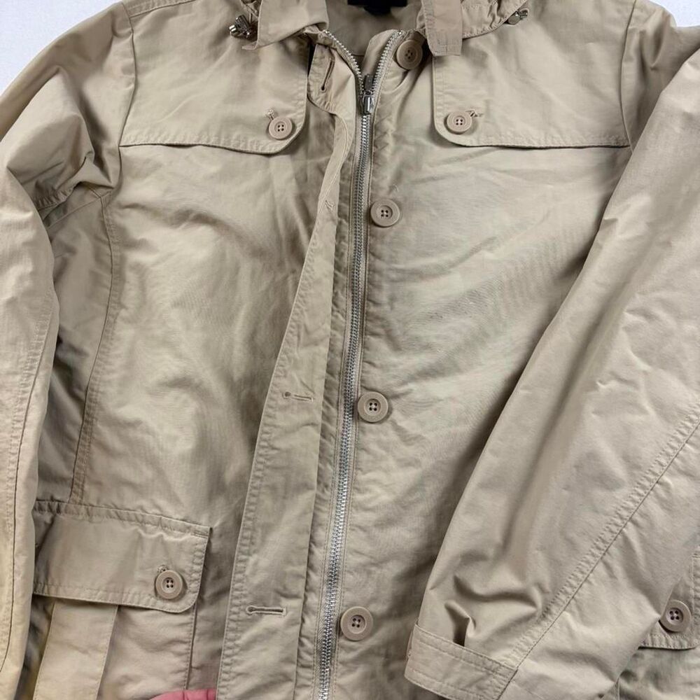 Lands' End Tan Lightweight Hooded Jacket | Women’s Large (14–16) - Picture 3 of 7